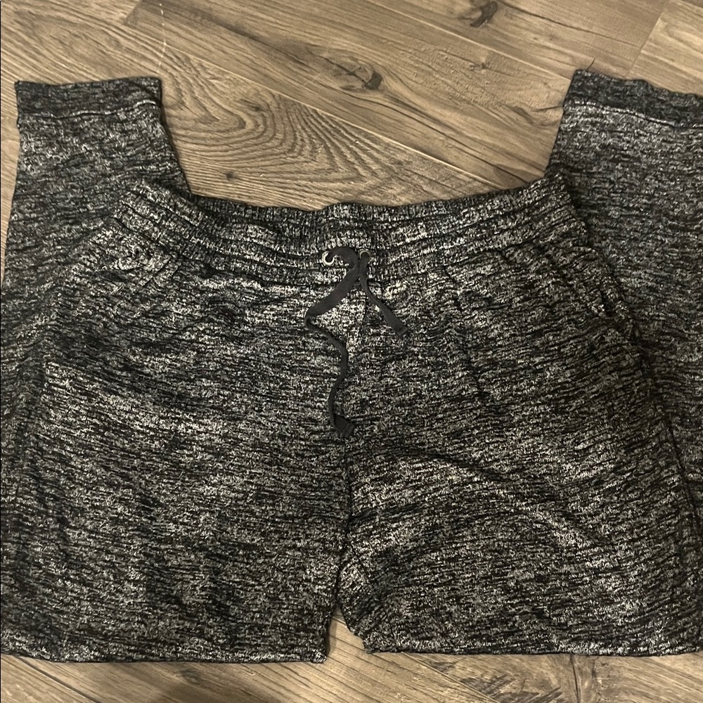 LOFT Black and Gray Lounge Pants